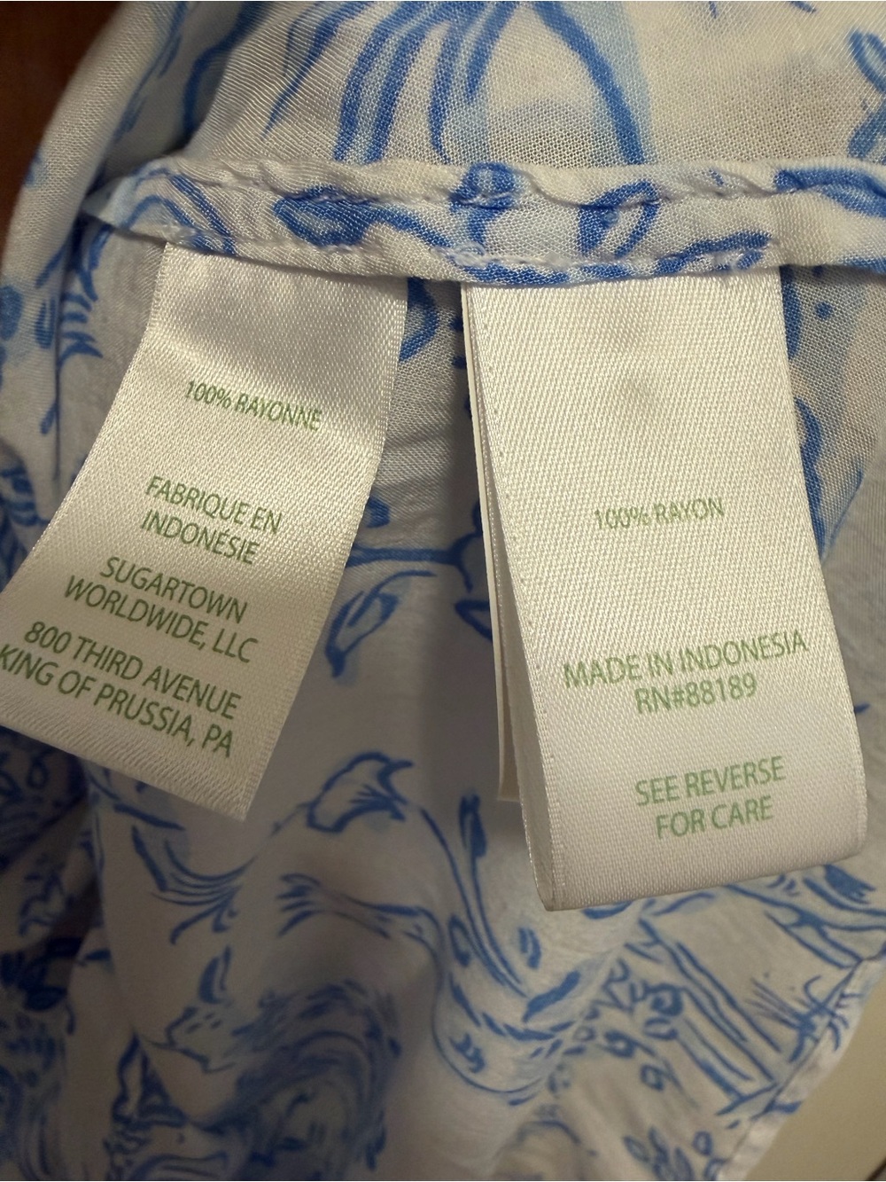 Lilly Pulitzer Natalie Shirtdress Swimsuit Cover-up Resort White and Blue - Picture 9 of 10